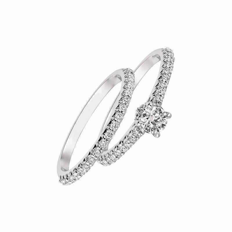 0.75 Ct Natural Round Cut Diamond Ring and Band G SI 14K White Gold

100% Natural Diamonds, Not Enhanced in any way Diamond Ring Set
0.75CT
G-H
SI
14K White Gold Prong style 3.9 grams
1.5 mm in width (3/16 inch in width (ENG)/1/16 inch in width