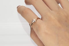 0.75 Carat Oval Cut Morganite with Diamond Accents 10K Rose Gold Ring