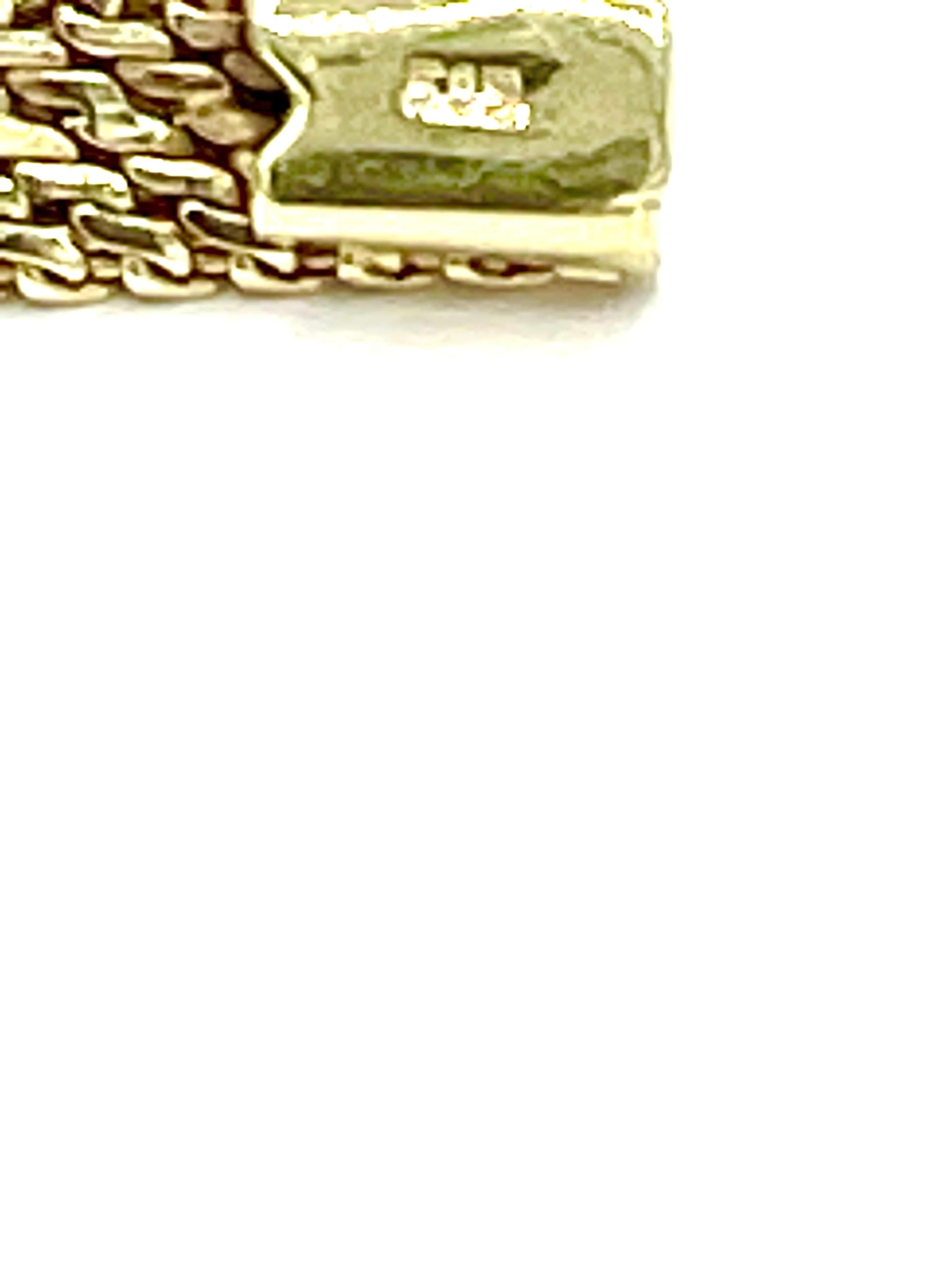 0,75 Karat Pave Diamant Station Gelbgold Halskette im Omega-Stil für Damen oder Herren im Angebot
