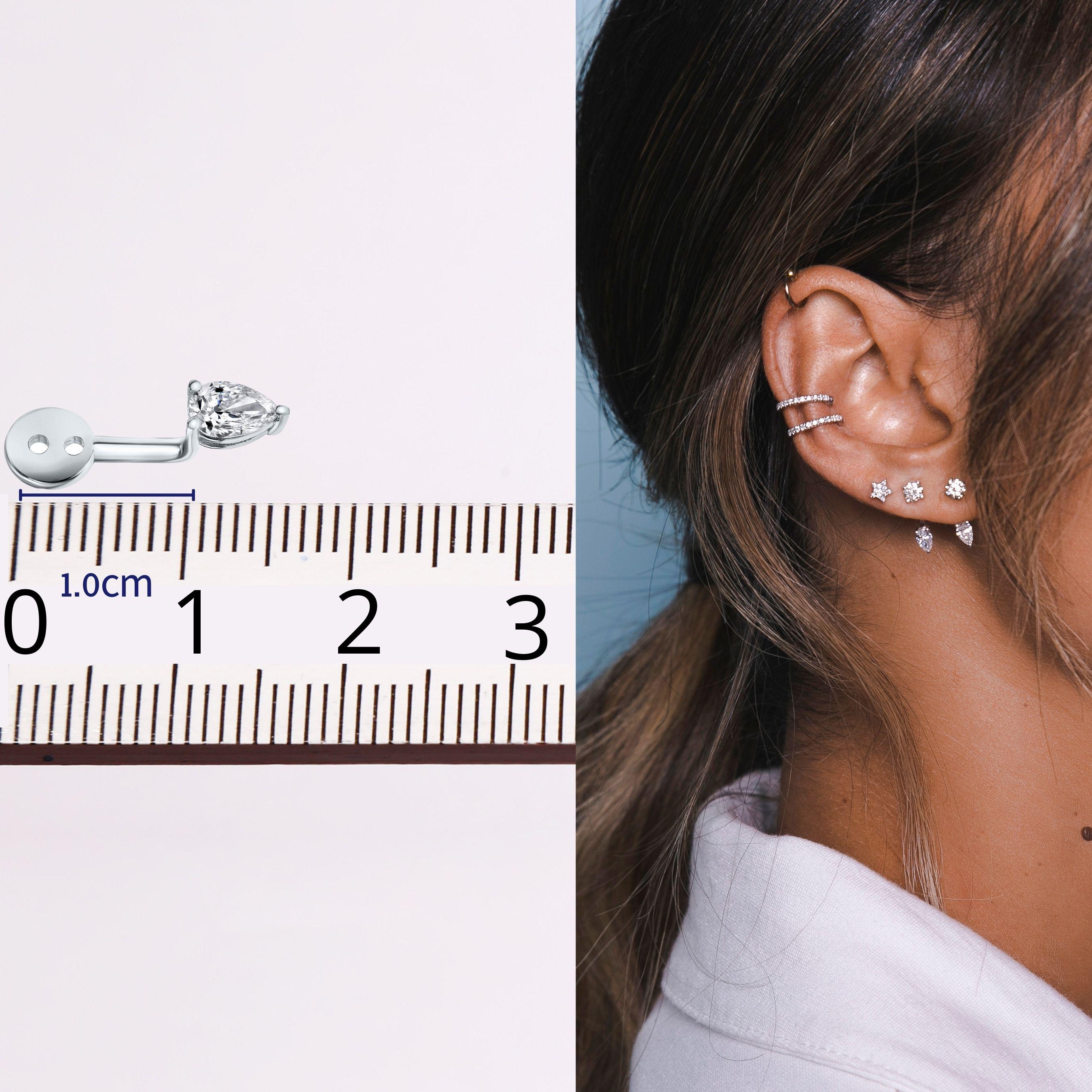 2 carat pear shaped diamond earrings