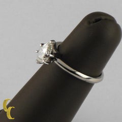 0.75 Carat Pear Shaped Diamond Platinum Solitaire Engagement Ring