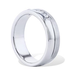 Men's 0.75 Carat Round and Baguette Diamond Band Wedding Ring Size 10