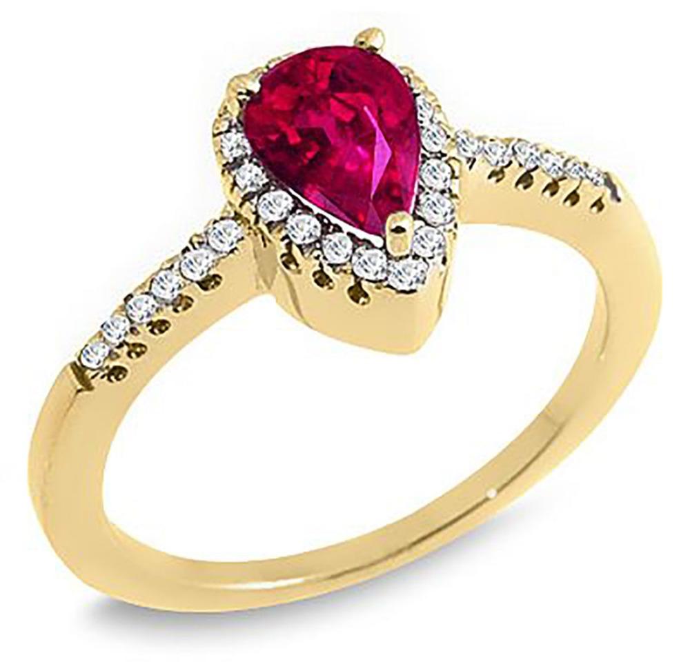 For Sale:  0.75 Carat Ruby & 0.35 Ct, TW Diamond Ring 2