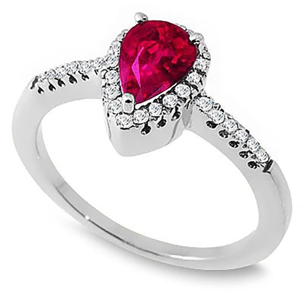 For Sale:  0.75 Carat Ruby & 0.35 Ct, TW Diamond Ring 3