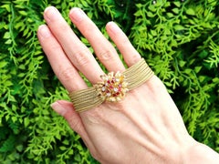 0.75 Carat Ruby 0.52 Carat Diamond 18k Yellow Gold Watch - Vintage 1964