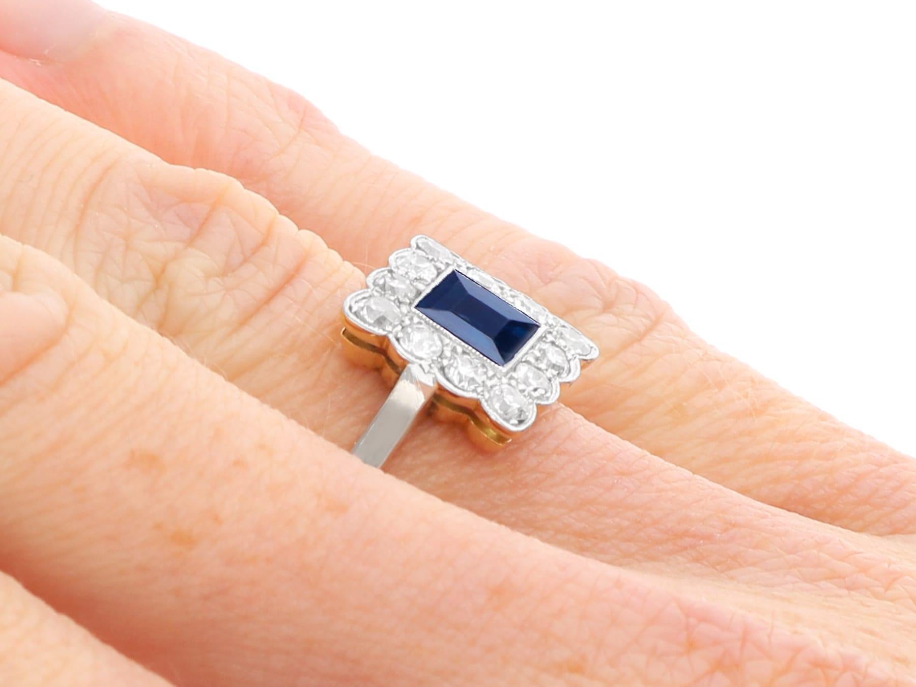 Zafiro de 0,75 Quilates y Diamante de 0,52 Quilates Anillo de Oro Amarillo de 18 Kilates para Vestir en venta 3