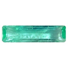 0.75 Carat Step Cut Elongated Emerald Loose Gemstone (Zambia)