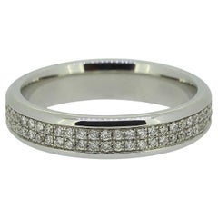 0.75 Carat Two-Row Diamond Eternity Band Ring Size N (54)
