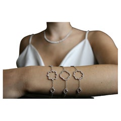 0,75 Karat VS G Farbe Diamant Weißgold Gramm 4,06 Armband
