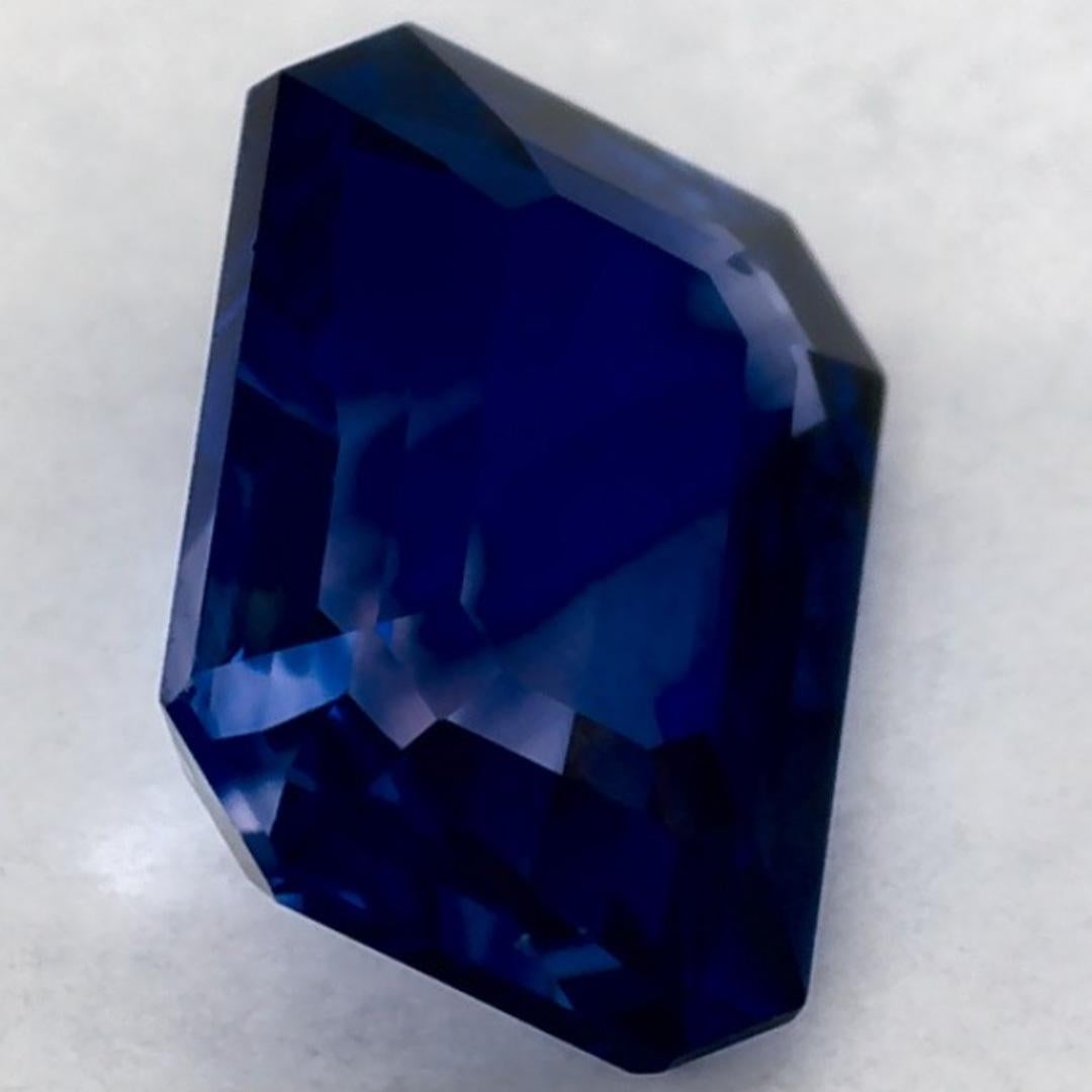 0.75 Karat Blauer Saphir Oktagon Loser Edelstein im Angebot 2