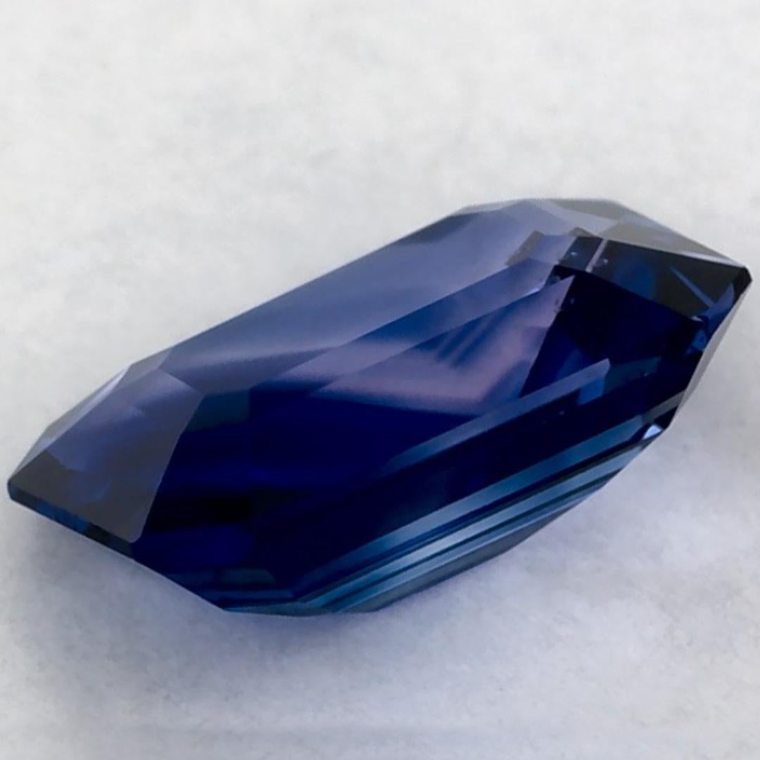 0.75 Karat Blauer Saphir Oktagon Loser Edelstein im Angebot 3