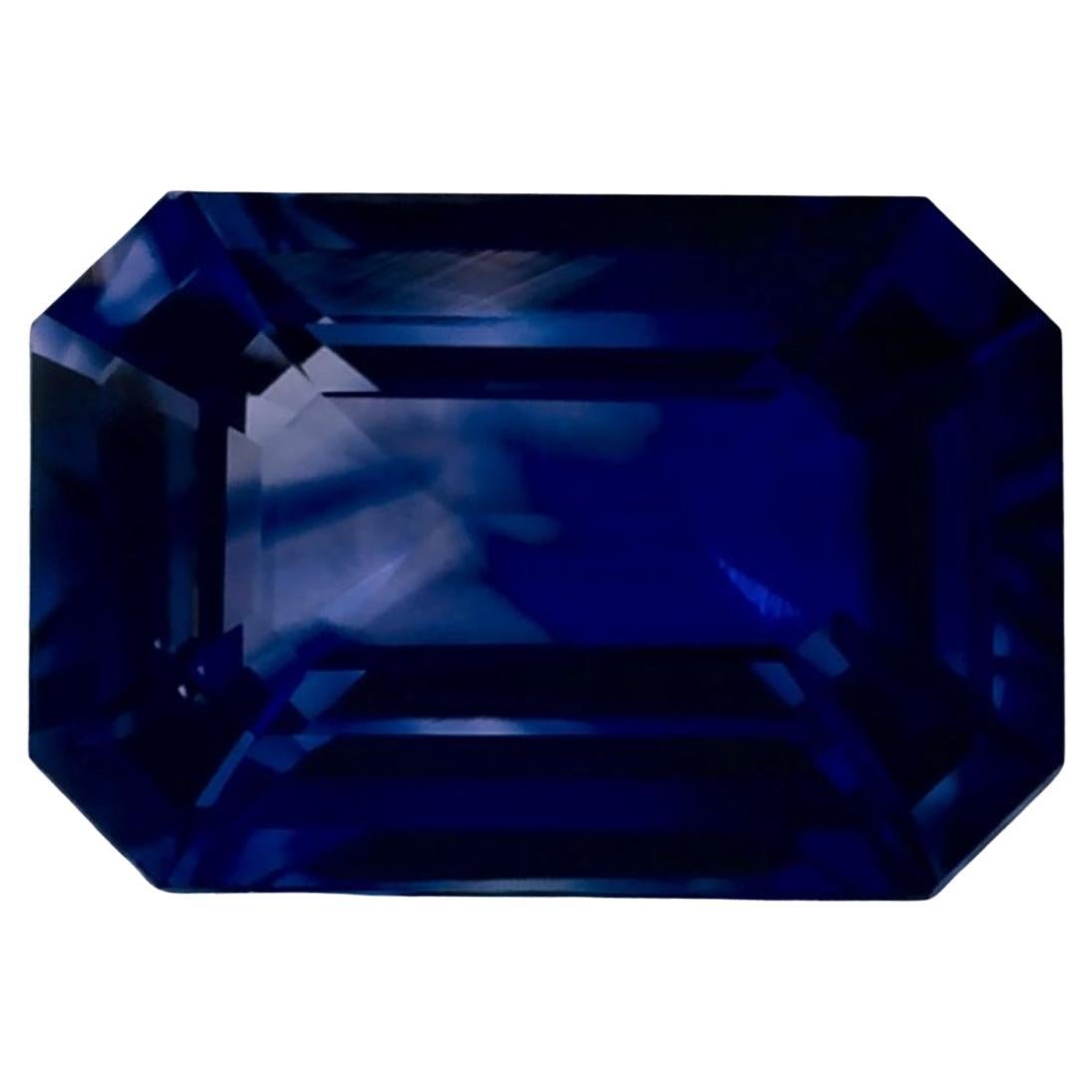 0.75 Karat Blauer Saphir Oktagon Loser Edelstein