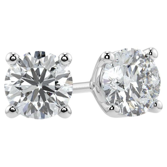 0,75 Karat Natur  Diamant SI Reinheit Runde Form Solitär 4 Zacken Martini-Stil Diamant SI Klarheit  im Angebot