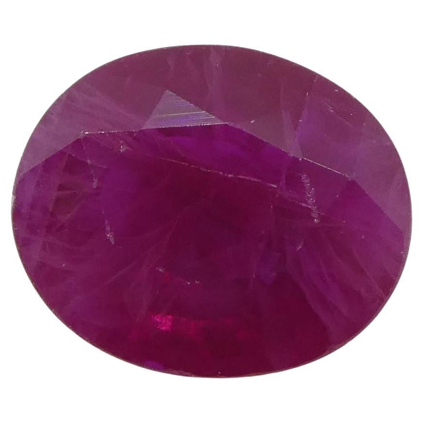 0.75 ct Rubis ovale Birmanie