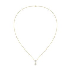 0,75 CTW diamante marquesa 14K Oro amarillo Moonlight Collection Collar Delicado