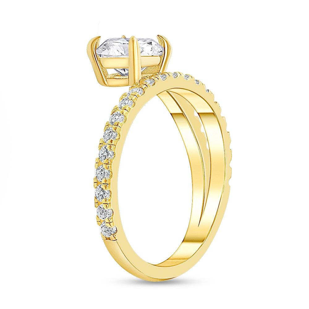 For Sale:  0.75 TCW Princess Cut Diamond Engagement Ring Design (0.50 Carat Center Diamond) 3