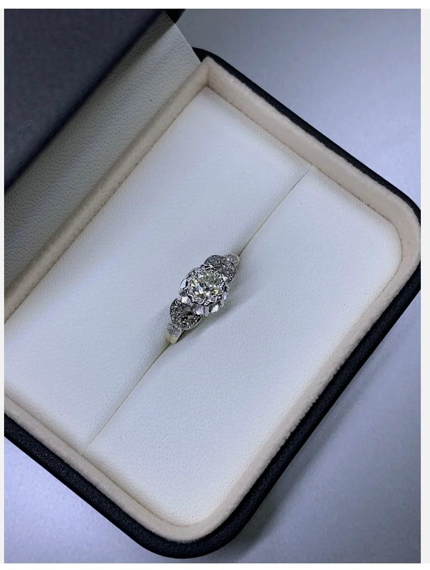 0.75ct Diamond Old Cut Solitaire Engagement Ring In 18ct Yellow Gold In New Condition For Sale In London, GB