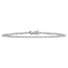 BRACELET tennis en or blanc 9 carats avec diamants 0,75 carat