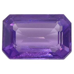 0.75ct Emerald Cut Purple-Pink Sapphire from Madagascar Unheated