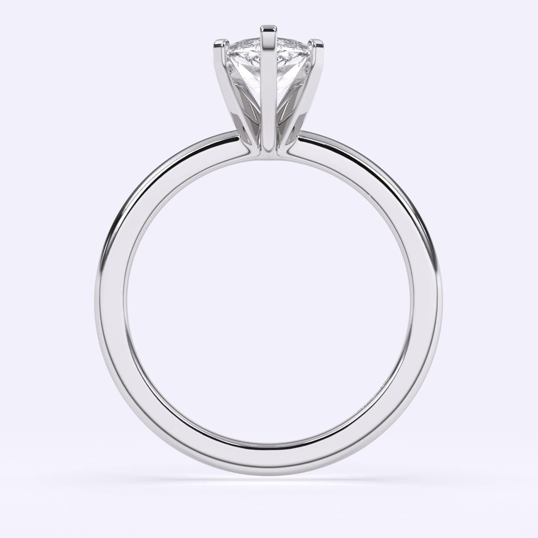 Bague de mariage solitaire taille marquise GH couleur SI pureté diamant naturel 0.75 carat  en vente 2