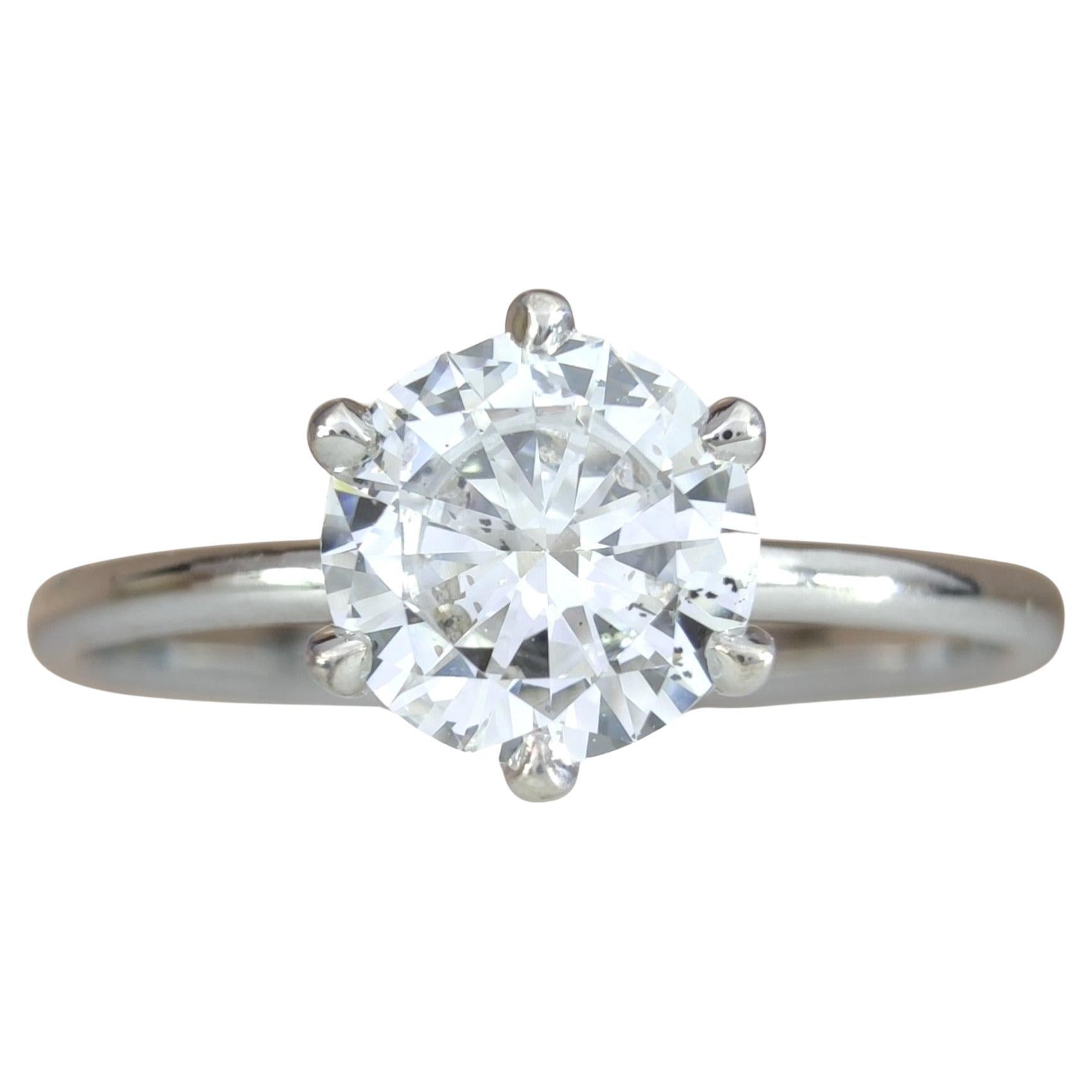 0.75ct Anillo de Compromiso de Diamantes Naturales 18K Oro Blanco - IGI Certificado de regalo