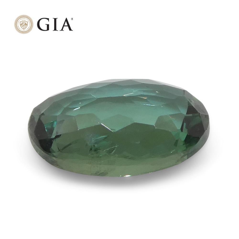 0.75ct Oval Blue-Green to Purple Alexandrite GIA Certified India 3