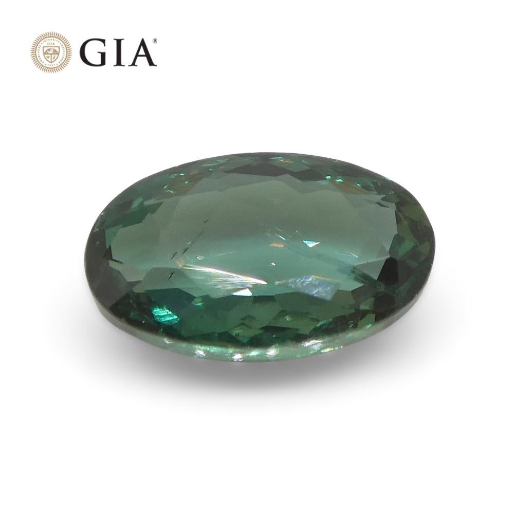0.75ct Oval Blue-Green to Purple Alexandrite GIA Certified India 9