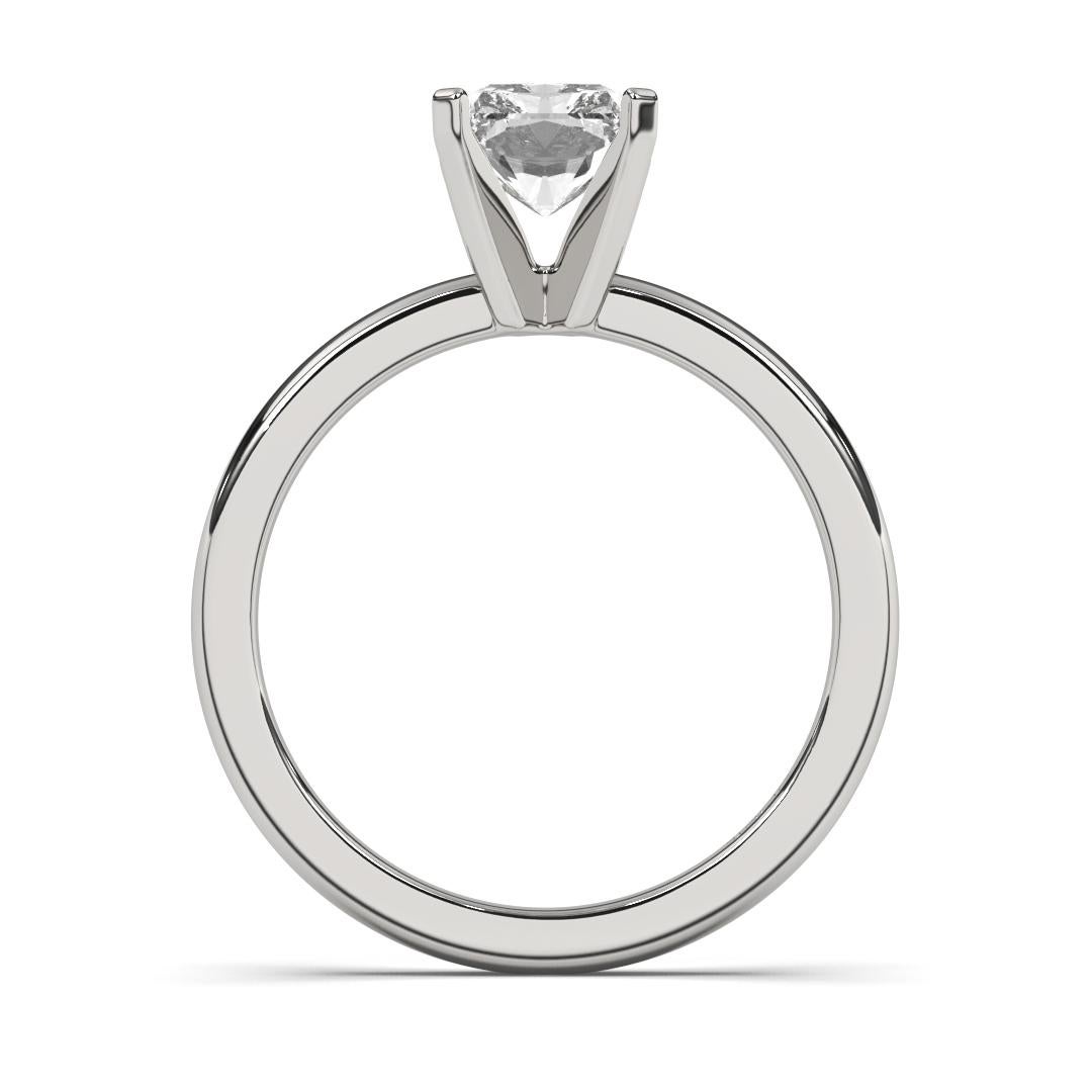 1.00CT Radiant Cut Solitaire GH Color I1 Clarity Natural Diamond Wedding Ring. For Sale 3