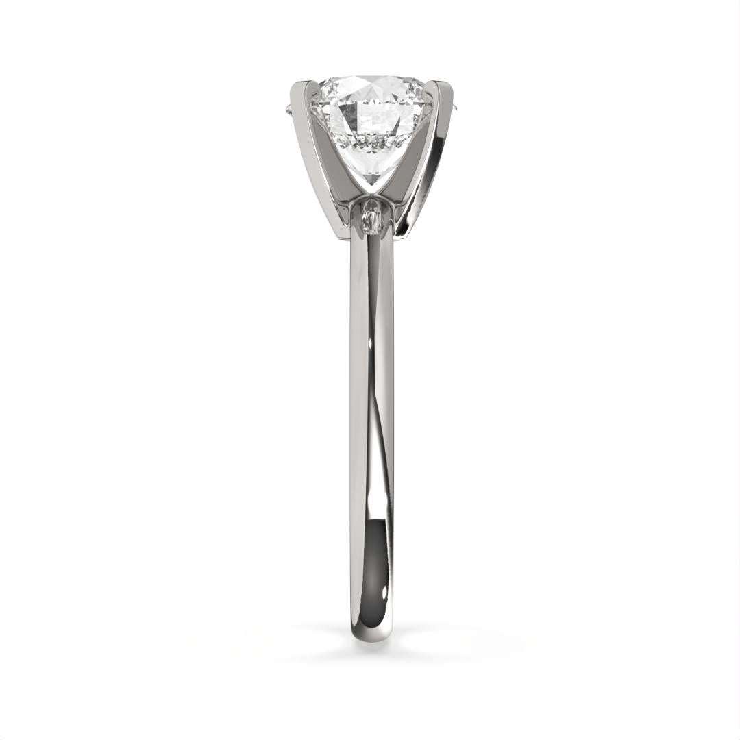 0,75CT Rundschliff Solitär GH-I1 Reinheit Natürlicher Diamant Ehering im Angebot 8