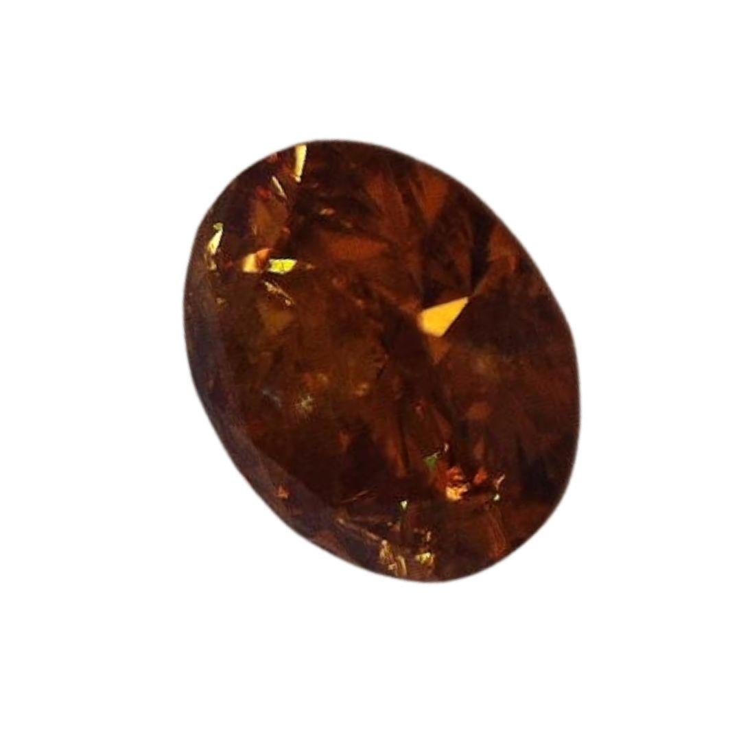 0.75CT Round Fancy Diamond In New Condition For Sale In Cape Town, ZA