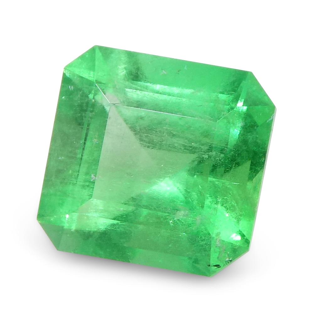 0.75ct Square Green Emerald from Colombia For Sale 4