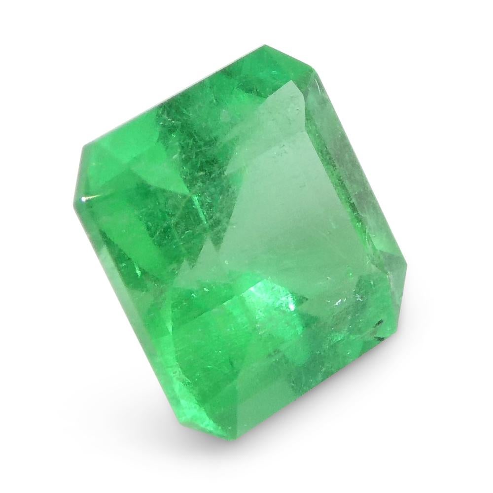 0.75ct Square Green Emerald from Colombia For Sale 8