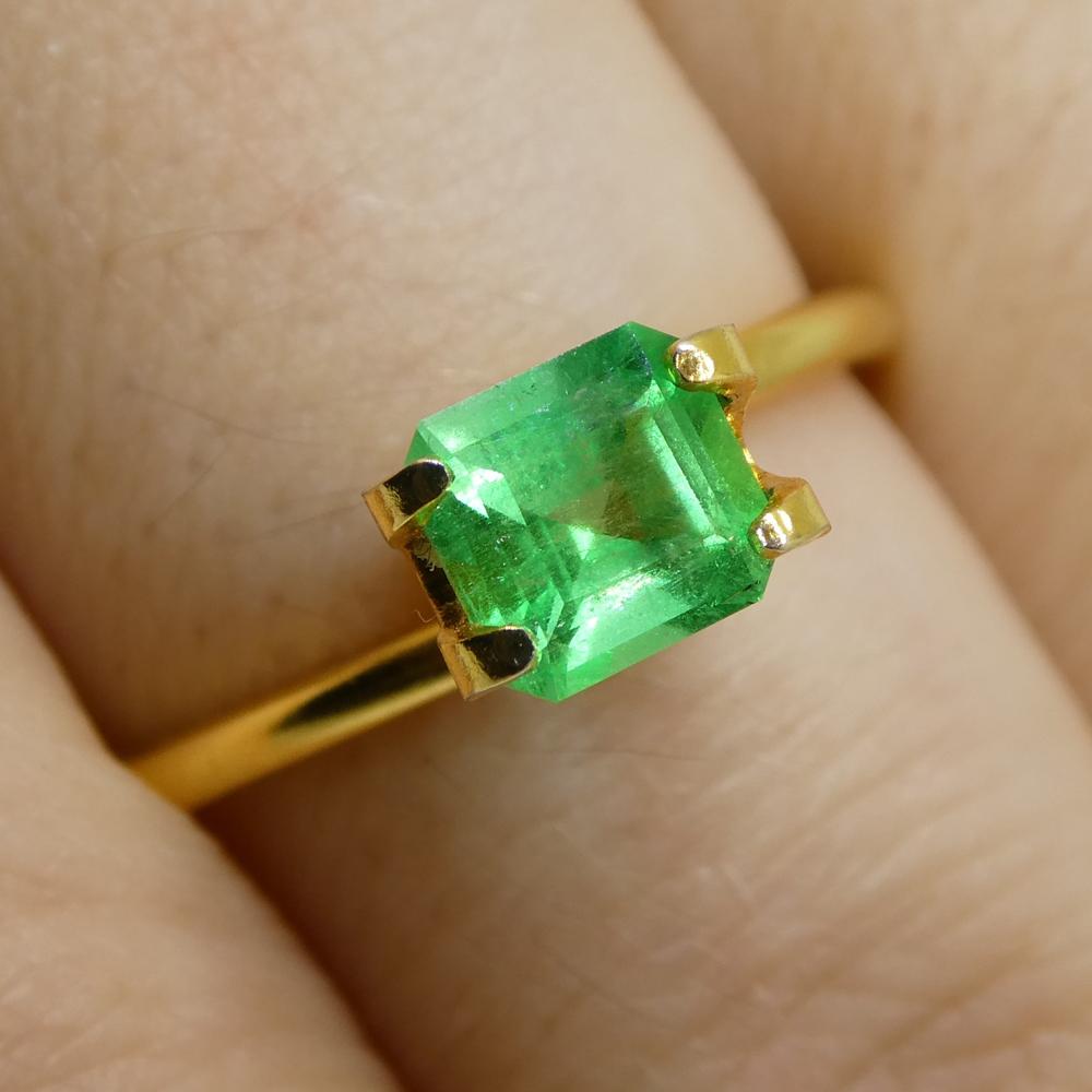 Description:

Gem Type: Emerald
Number of Stones: 1
Weight: 0.75 cts
Measurements: 5.62 x 5.41 x 3.83 mm
Shape: Square
Cutting Style Crown: Step Cut
Cutting Style Pavilion: Step Cut
Transparency: Transparent
Clarity: Very Slightly Included: Eye