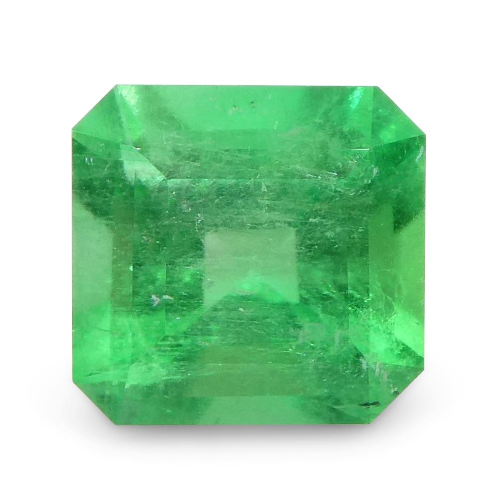 0.75ct Square Green Emerald from Colombia In New Condition For Sale In Toronto, Ontario