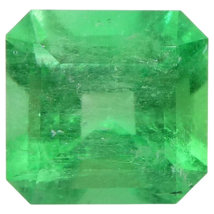 0.75ct Square Green Emerald from Colombia For Sale