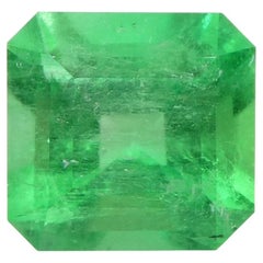 Émeraude verte carrée de 0.75 ct de Colombie