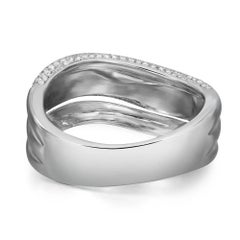 0.75cttw Pave Set Round Cut Diamond Band Ring 14k White Gold