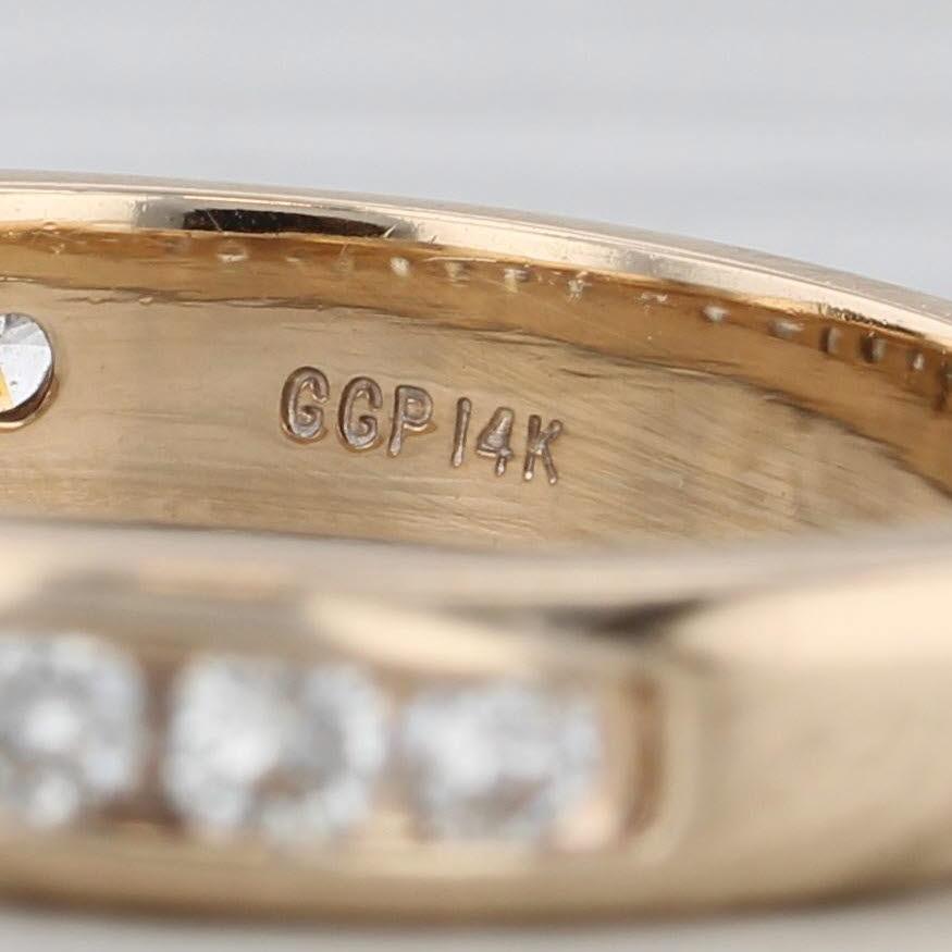 Alliance pour hommes en or jaune 14 carats sertie de diamants de 0,75 carat Bon état - En vente à McLeansville, NC