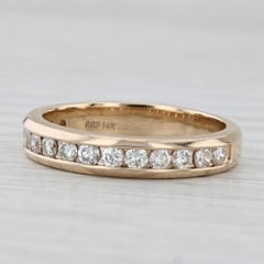 0.75ctw Channel Set Diamond Wedding Band 14k Yellow Gold Men's Ring