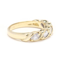 0.75ctw Diamond 18k Yellow Gold Band Ring, Ring Size 6.5, Stackable Ring