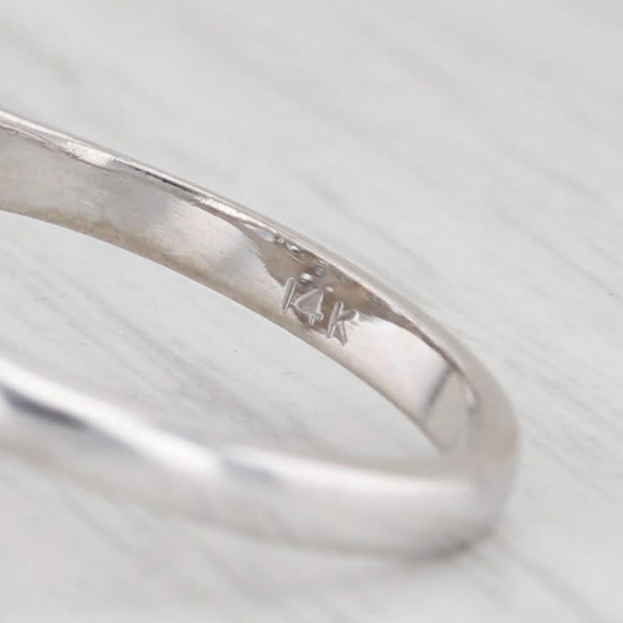 0,75 Karat Diamant-Cluster-Ring 14k Weißgold Größe 5,5 im Angebot 1