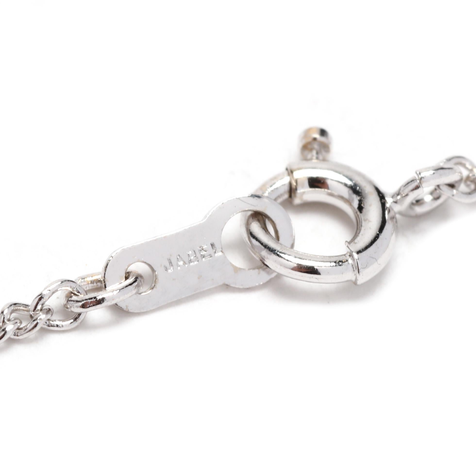 Taglio rotondo Collana a V con diamanti da 0,75 carati, oro bianco 14K, semplice in vendita