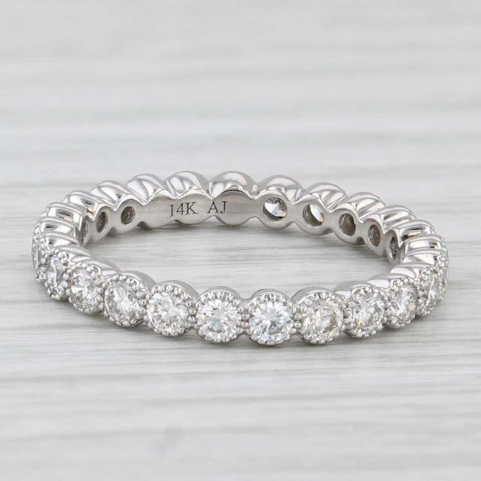 New 3.44ctw Diamond Eternity Band 14k White Gold Size 6 Stackable ...