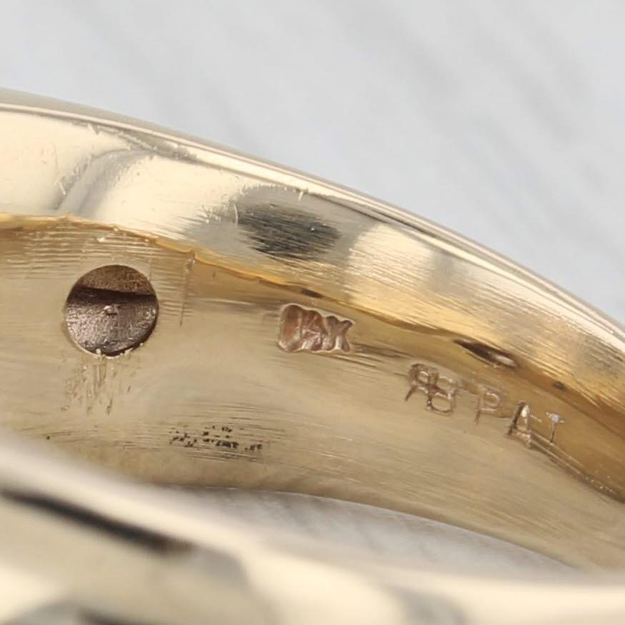 0.75ctw Diamond Men's Ring 14k Yellow Gold Size 9 Wedding Band In Good Condition In McLeansville, NC