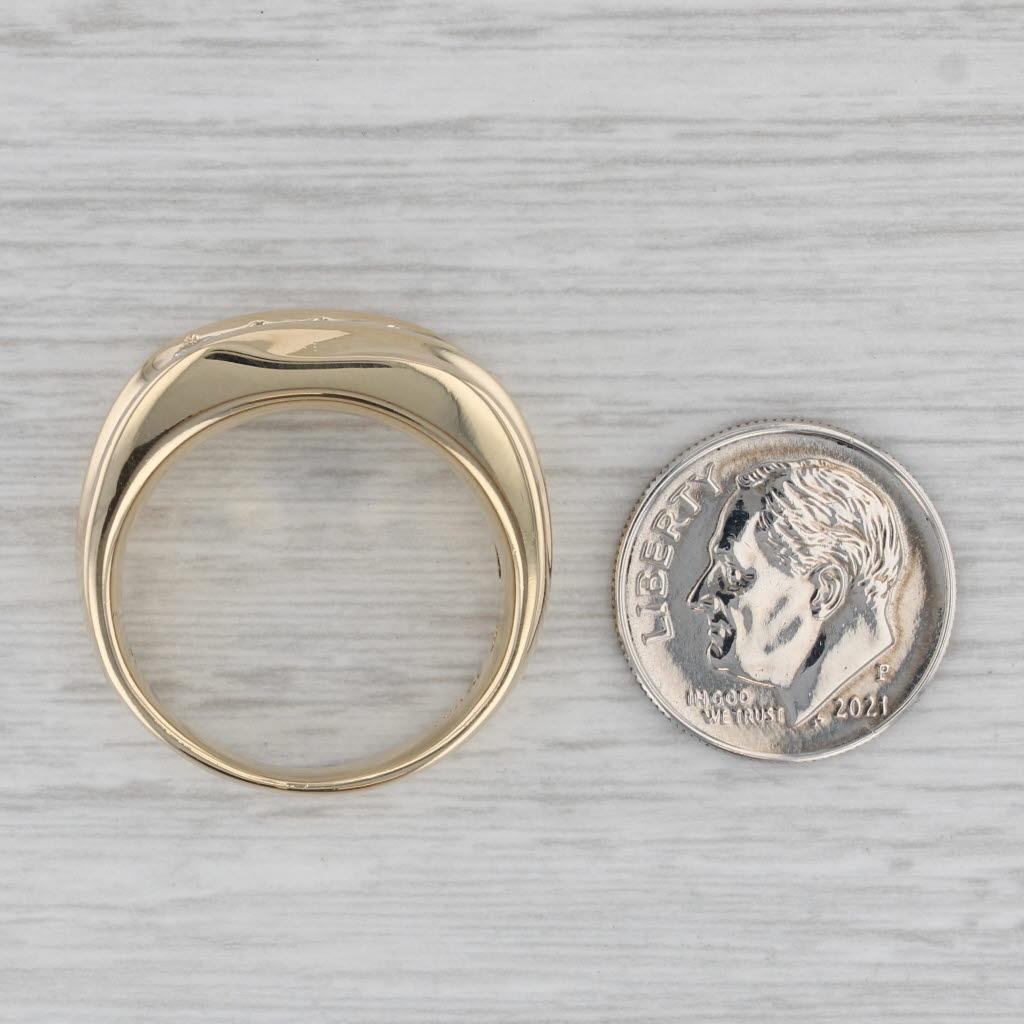 0.75ctw Diamond Men's Ring 14k Yellow Gold Size 9 Wedding Band 2