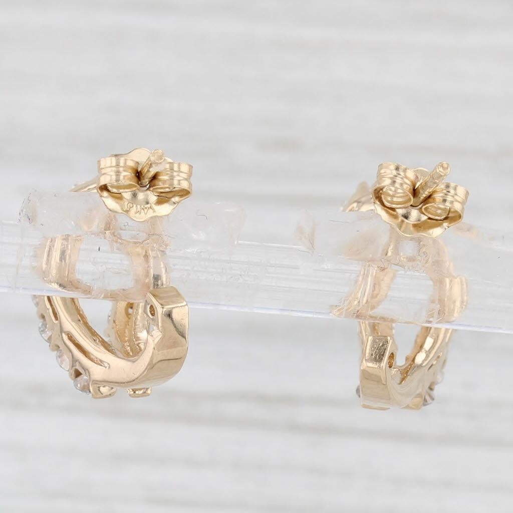 Orecchini a perno con diamante Paisley da 0,75 ct. in oro giallo 14k con gocce e gancio a J In condizioni buone in vendita a McLeansville, NC