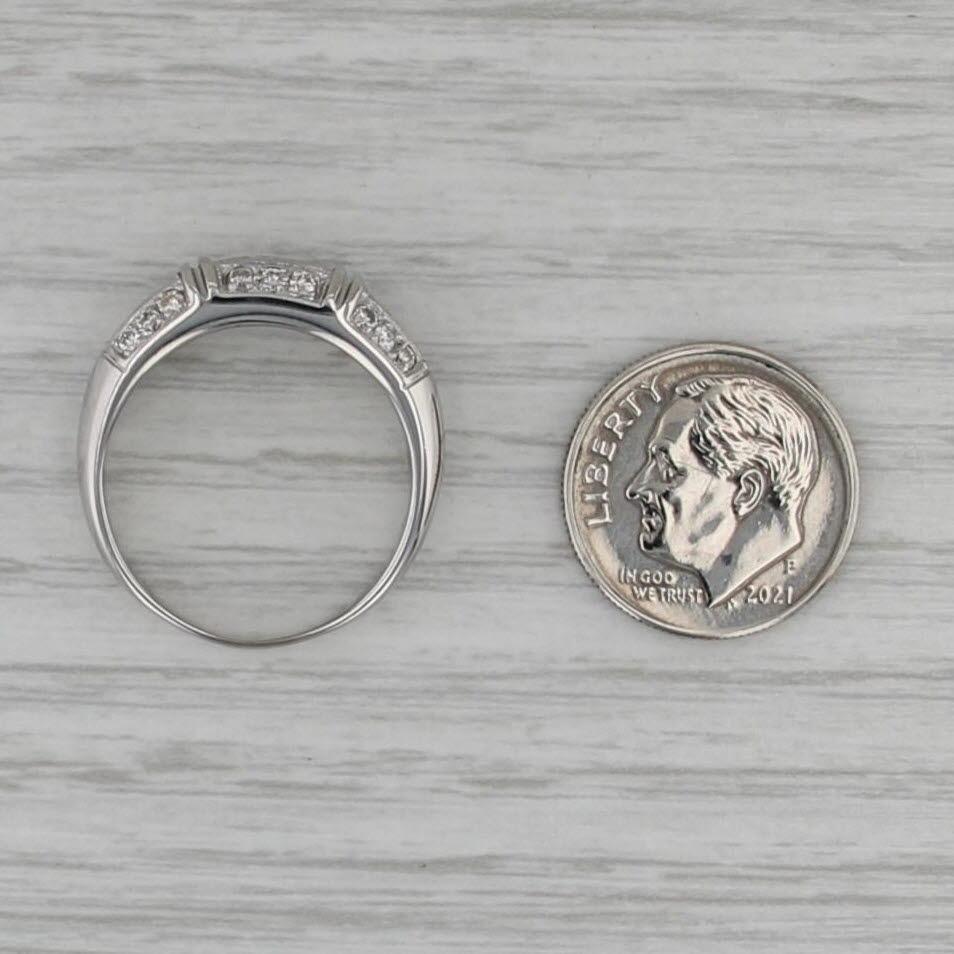 0,75ctw Diamant Ring 14k Weißgold Größe 8 Hochzeitstag Band im Angebot 2
