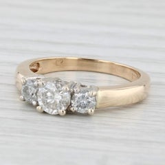 0.75ctw Diamond Round 3-Stone Engagement Ring 14k Yellow Gold Size 6 0.75ctw Diamond Round 3-Stone Engagement Ring 14k Yellow Gold Size 6
