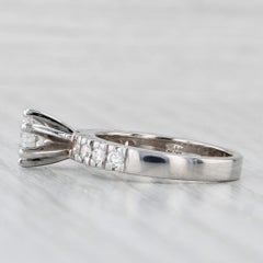 0.75ctw Round Diamond Engagement Ring 14k White Gold Size 5 VS2