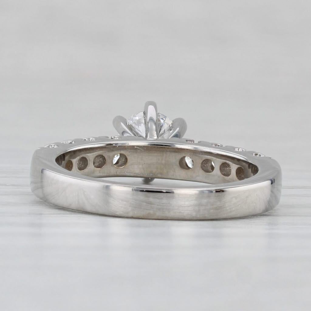 0.75ctw Anillo de Compromiso de Diamante Redondo 14k Oro Blanco Talla 5 VS2 Corte redondo en venta